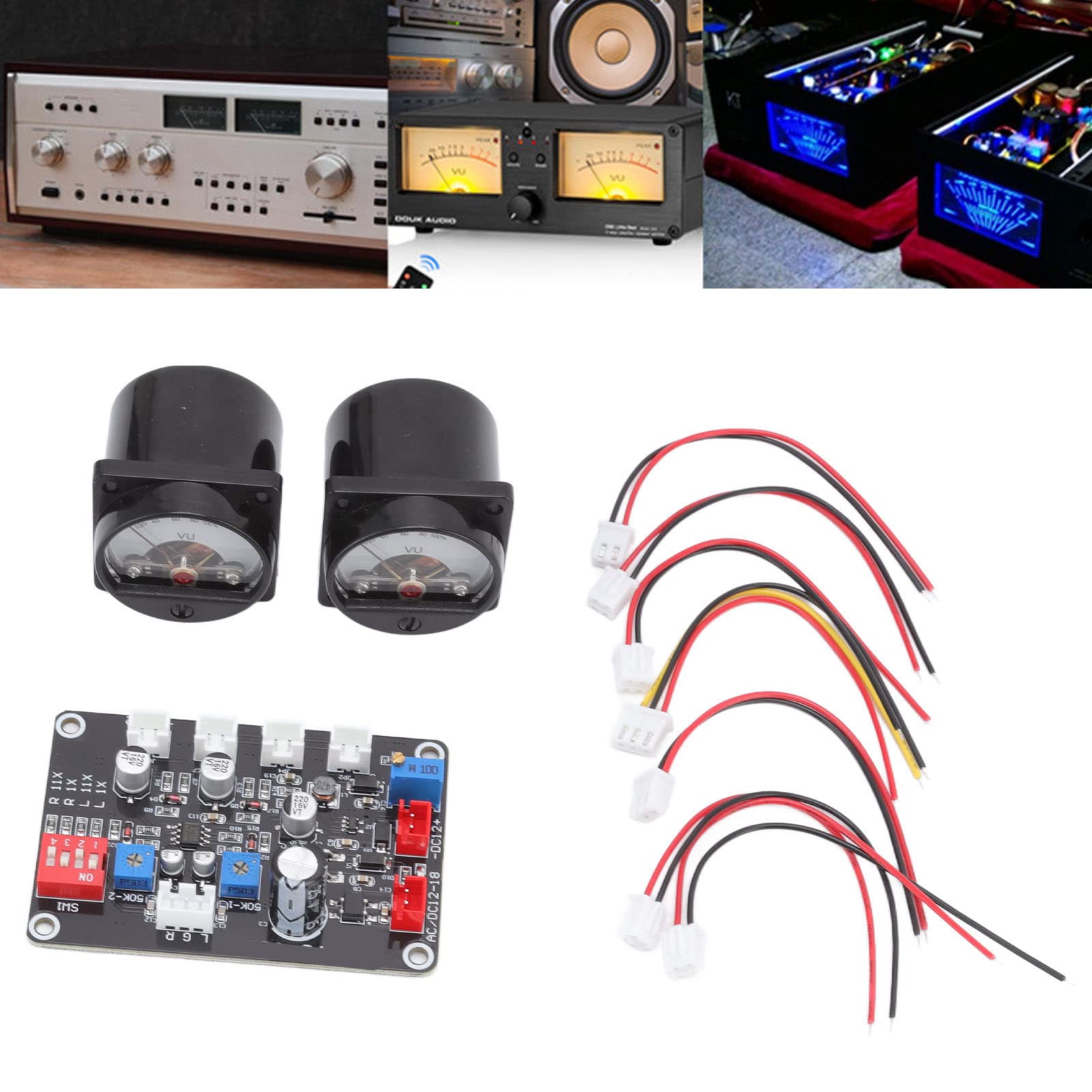 Amplificateur de puissance professionnel VU, panneau de mesure avec carte pilote, haute précision, réponse rapide pour studio d'enregistrement, audio domestique, ABS 12 V, 18 V, 2