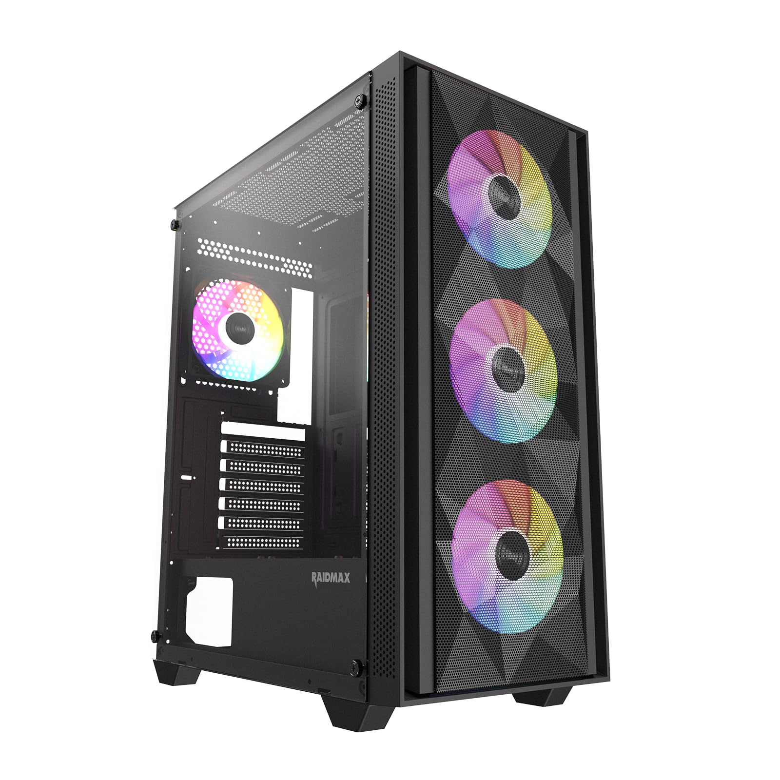 Chasis Gaming PC Case Mesh RAIDMAX V217 con panel frontal de alto flujo de aire 7