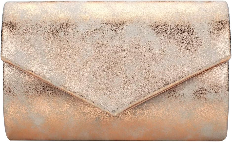 Womens Giltter PU leather Evening Bag Envelope Clutch Bridal Prom Handbag for Wedding Party