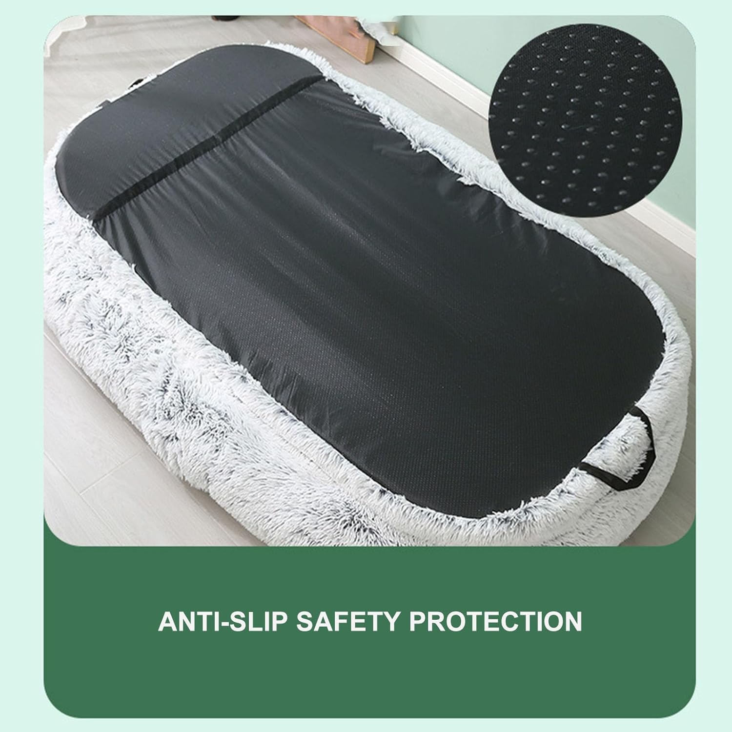 Human Dog Bed for Adult, Giant Large Sized Dog Bed, Machine Washable and Anti-Slip Dog Bed (Coffee 165x95x30CM) (Gray Gradient 190x115x35CM)