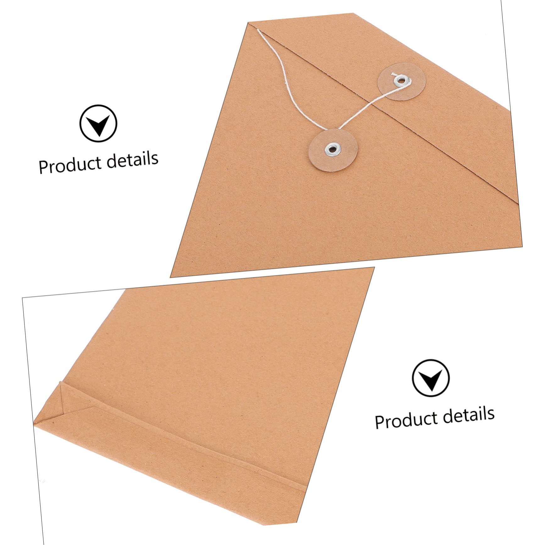 Angoily 25piezas Cartera De Papel Kraft Unidades Organizador De Documentos Carta Para Papelería De Oficina Carpeta De Archivos Portadocumentos