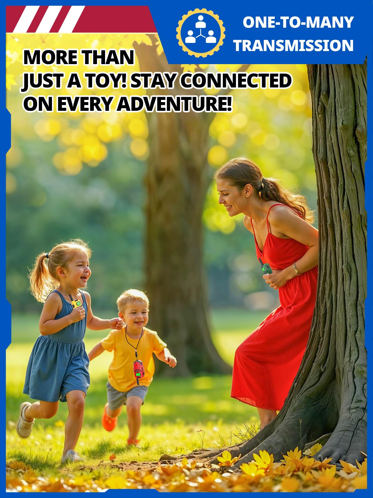 Inspireyes Walkie-Talkie Bambini Ricaricabili, 48 Ore di Orario di Lavoro, 3 Chilometri di Lungo Raggio, Regali di Compleanno per Ragazzi Ragazze, Giocattoli da Esterno per Bambini di 3-12 Anni