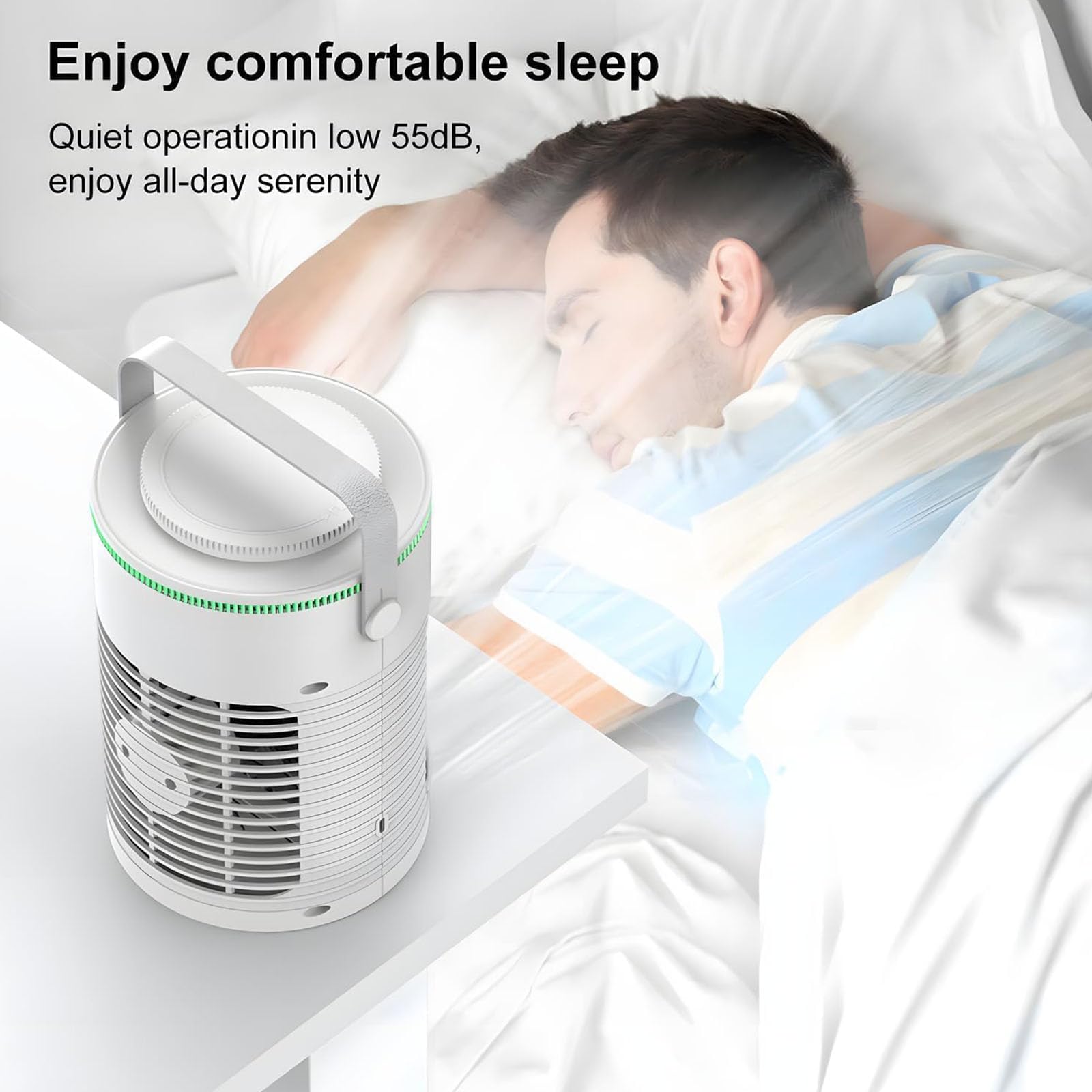 Ventola di raffreddamento portatile a 3 velocità silenziosa con timer 8H LED USB radiatore di raffreddamento per camera da letto scrivania piccola USB aria condizionata