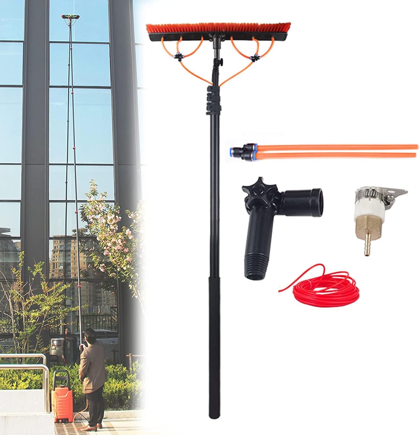 KDLK Water Fed Pole Kit,Water Fed Brush Water Fed