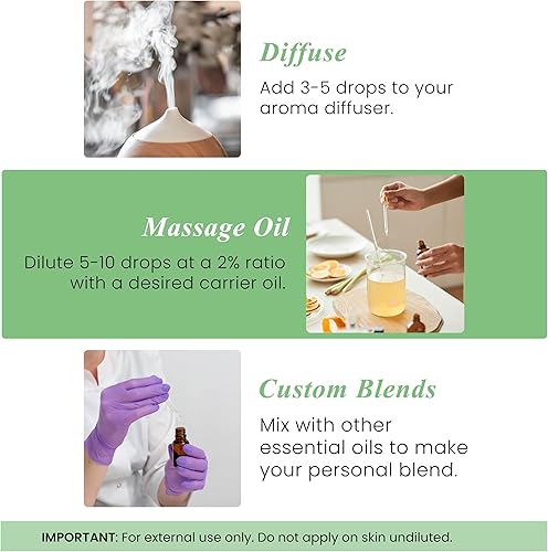 Miniatura 5 de Handcraft Blends - Aceite esencial de albahaca 100% puro y natural, aceite esencial de grado terapéutico de alta calidad para difusor y