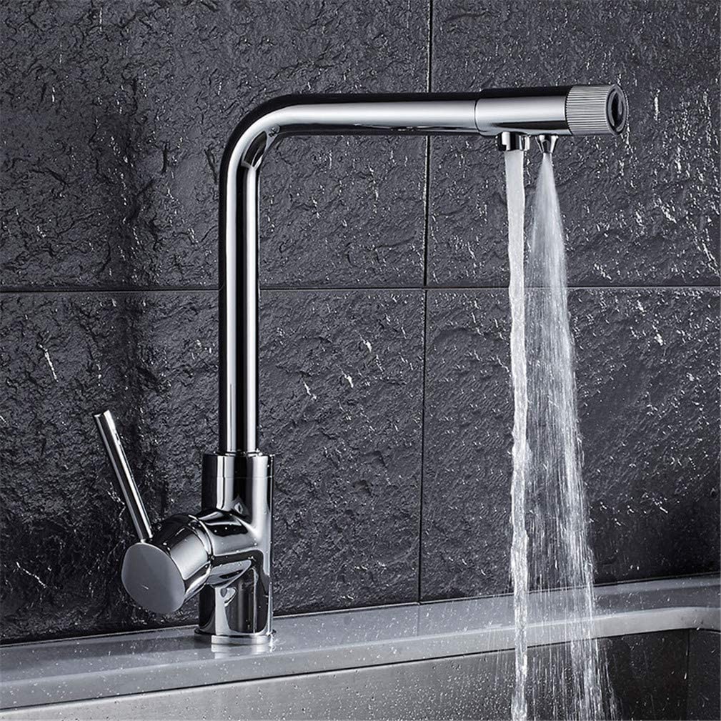 Aycdl Cromo Kitchen Faucet Filter 360 Degree Rotation Brass Drinking Filtered Water Kitchen Faucet Faucet Kitchen Sink Mixer Tap 3 Way Filtered Crane For Kitchen,-A