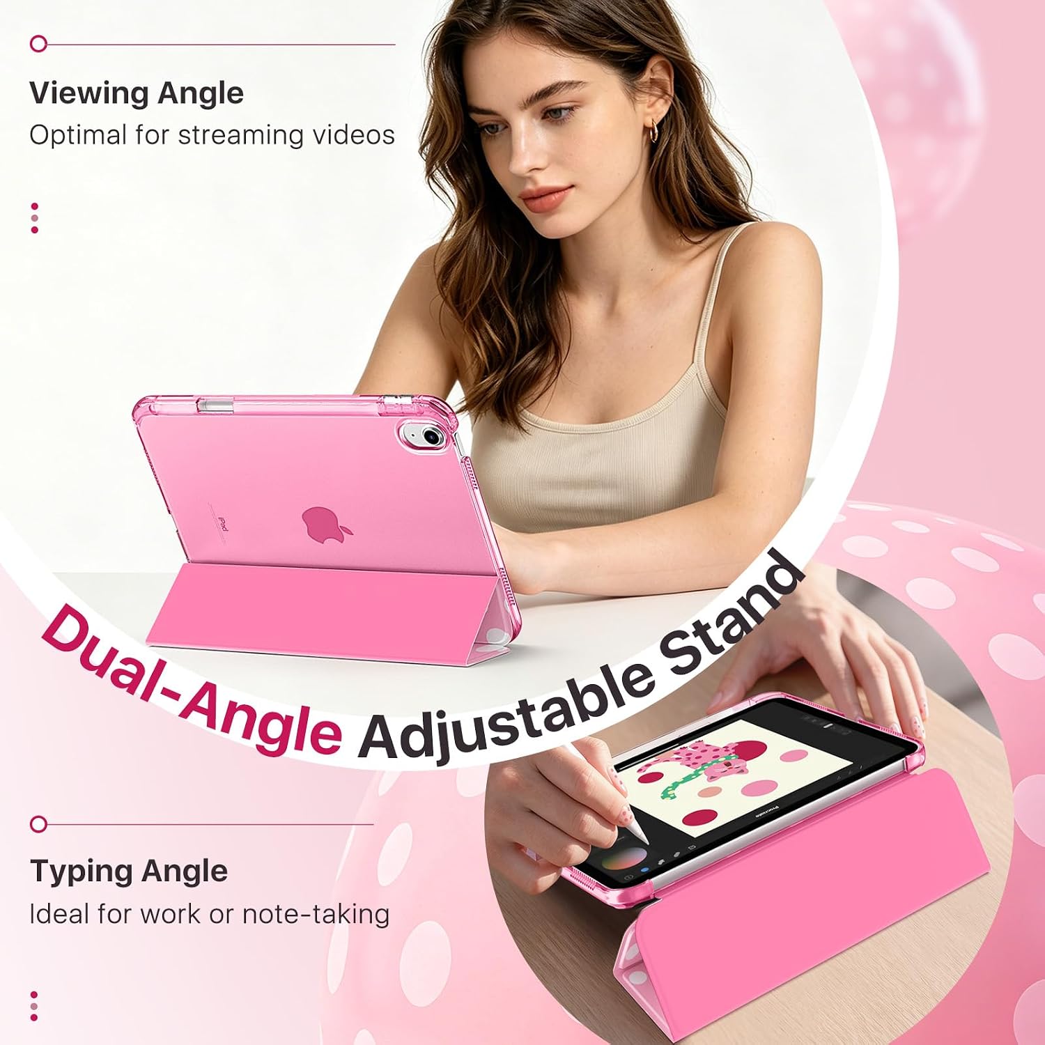 MoKo Cute Case for iPad A16 11th/10th Generation with Pencil Holder image 4