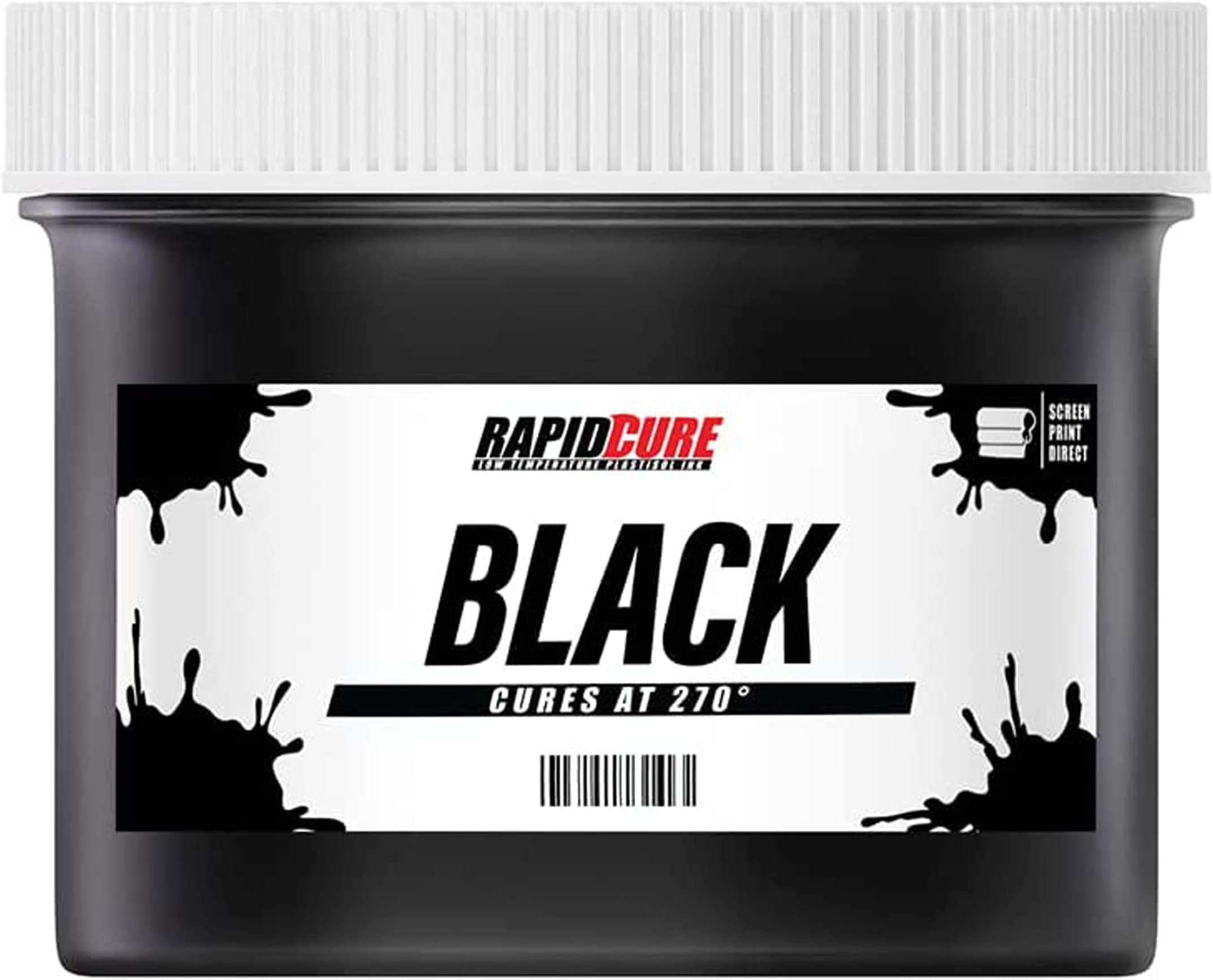 Screen Printing Fabric Ink Black (Pint - 16 oz.) - Plastisol Ink for Screen Printing, Fast Curing Fabric Paint - Screen Print Directยฎ, USA Made