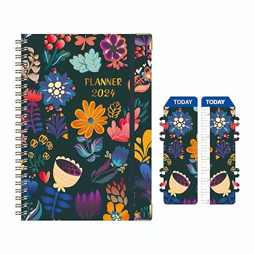 2024 Academic Diary Planner, Flexible Monthly and Weekly Planner with Tabs, A5 Weekly View Planner, December Planner Diary | Notes Pages
