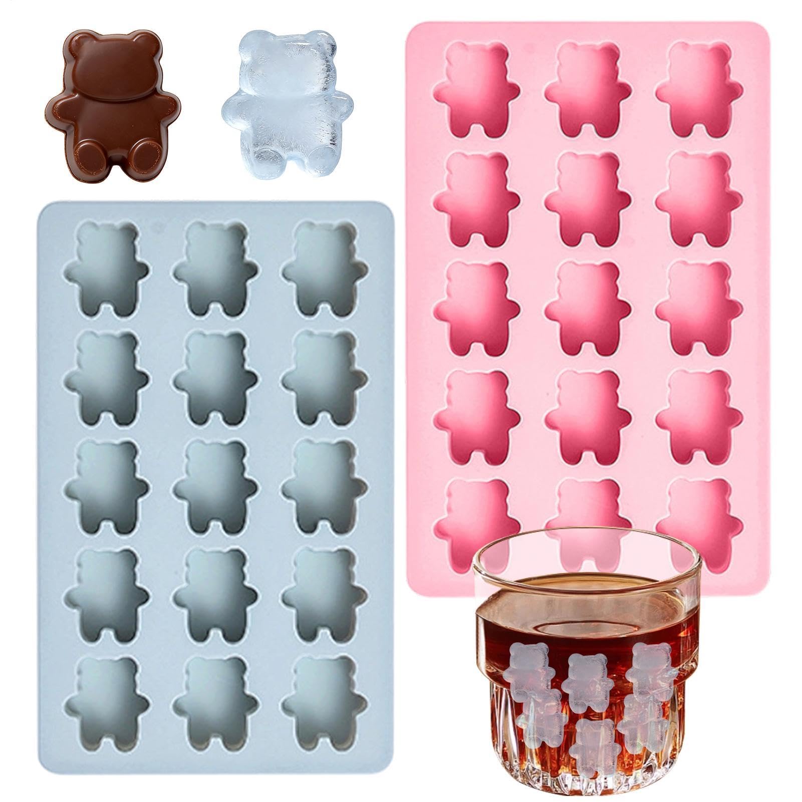 Stampo per Ghiaccio in Silicone 2 Pezzi in Silicone Alimentare Facili da
