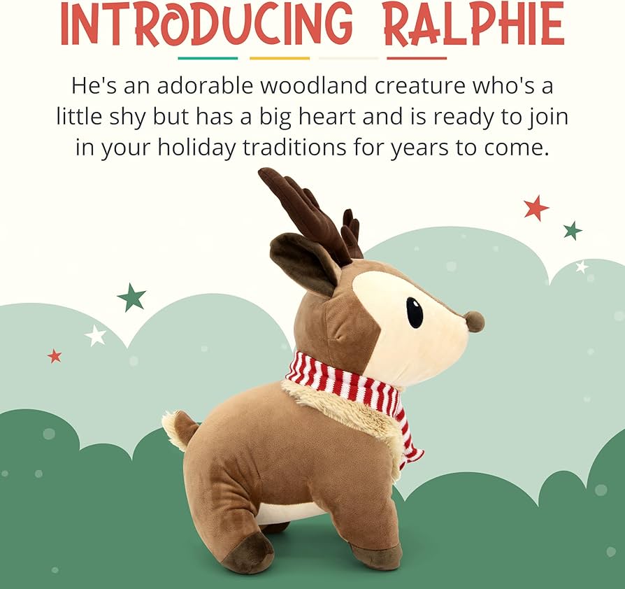 Amazon.co.jp: ぬいぐるみ トナカイ ぬいぐるみ – ホリデー鹿の