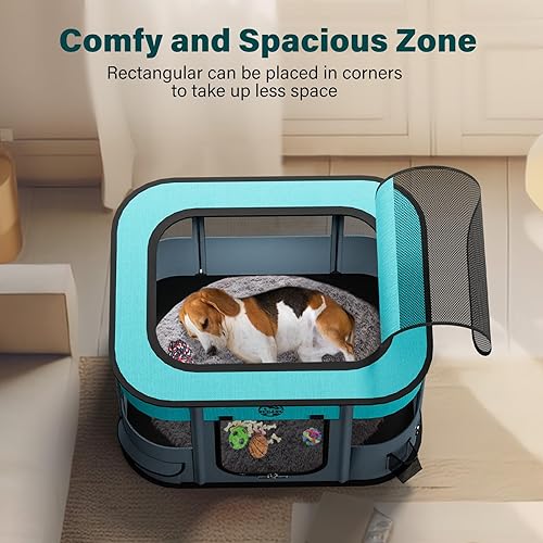 Miniatura 4 de Corralito para perros, corralito de juego para cachorros en interiores, corralitos para mascotas al aire libre, perros pequeños, portátil, plegable,