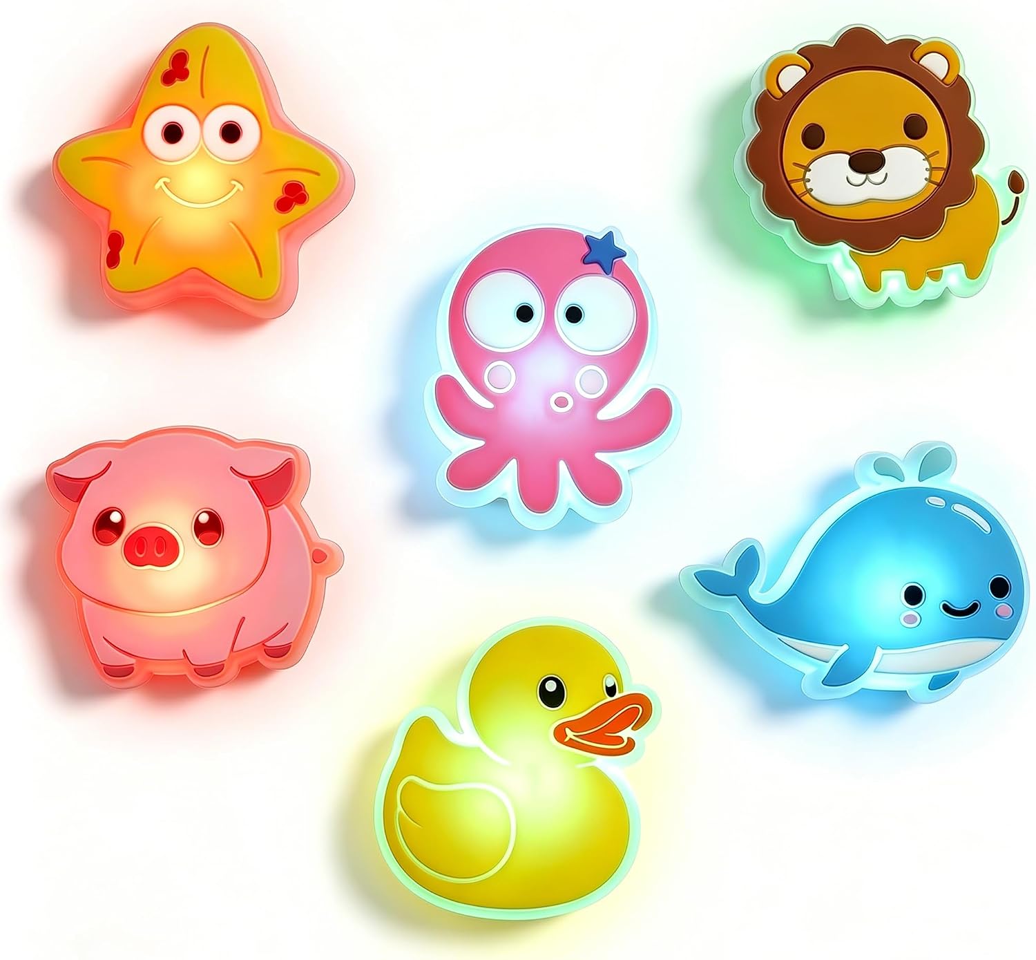 Light Up Cartoon Shoe Charms for Clogs, Cute LED Glowing Pins Accessories for Kids Teens Adults Party Favors