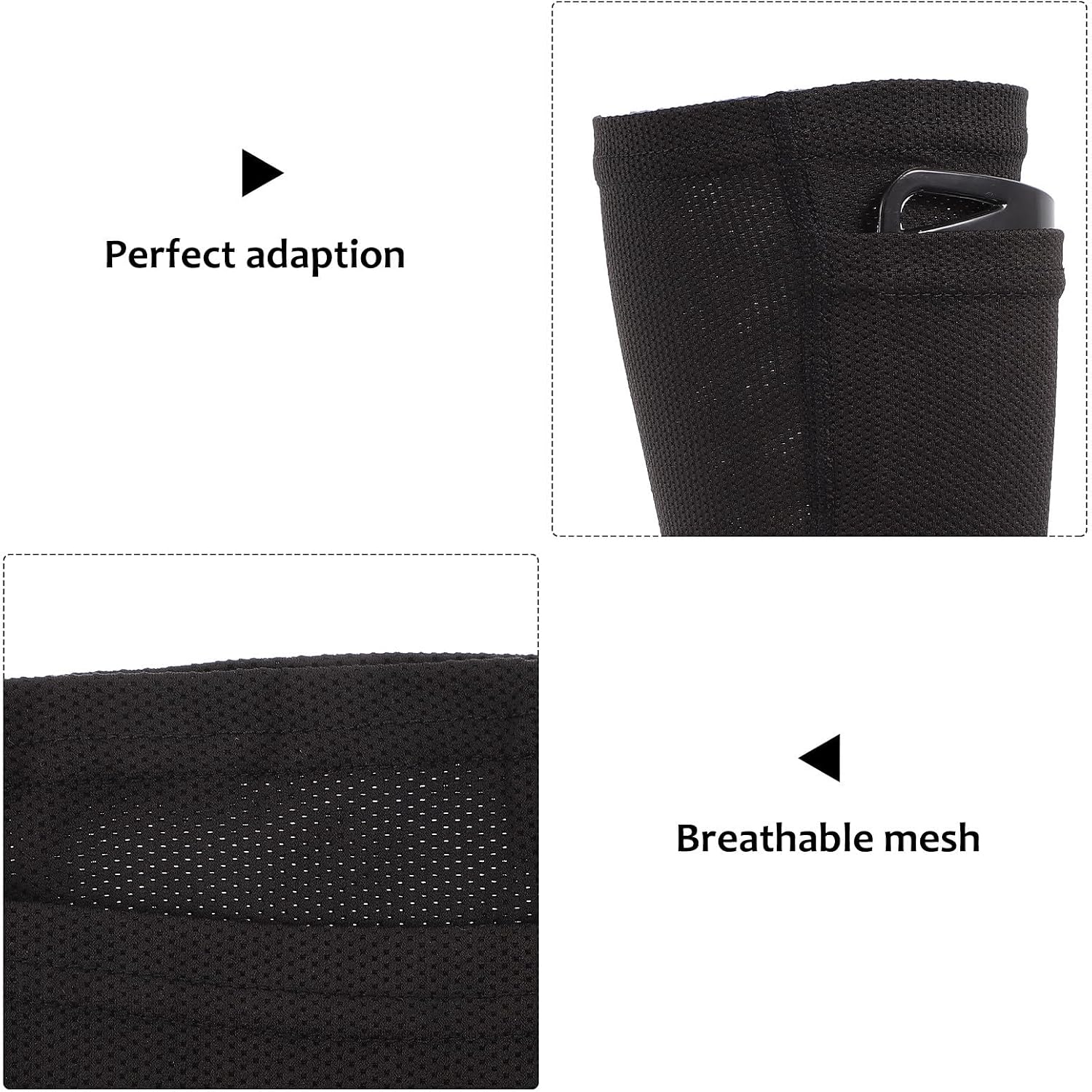 Black Pu and Nylon Soccer Leg Protector with Non-Slip Ergonomic Design, for Sports Enthusiasts as Useful Legs Protectors, for Outdoor Sports Kits and Soccer Party Decor