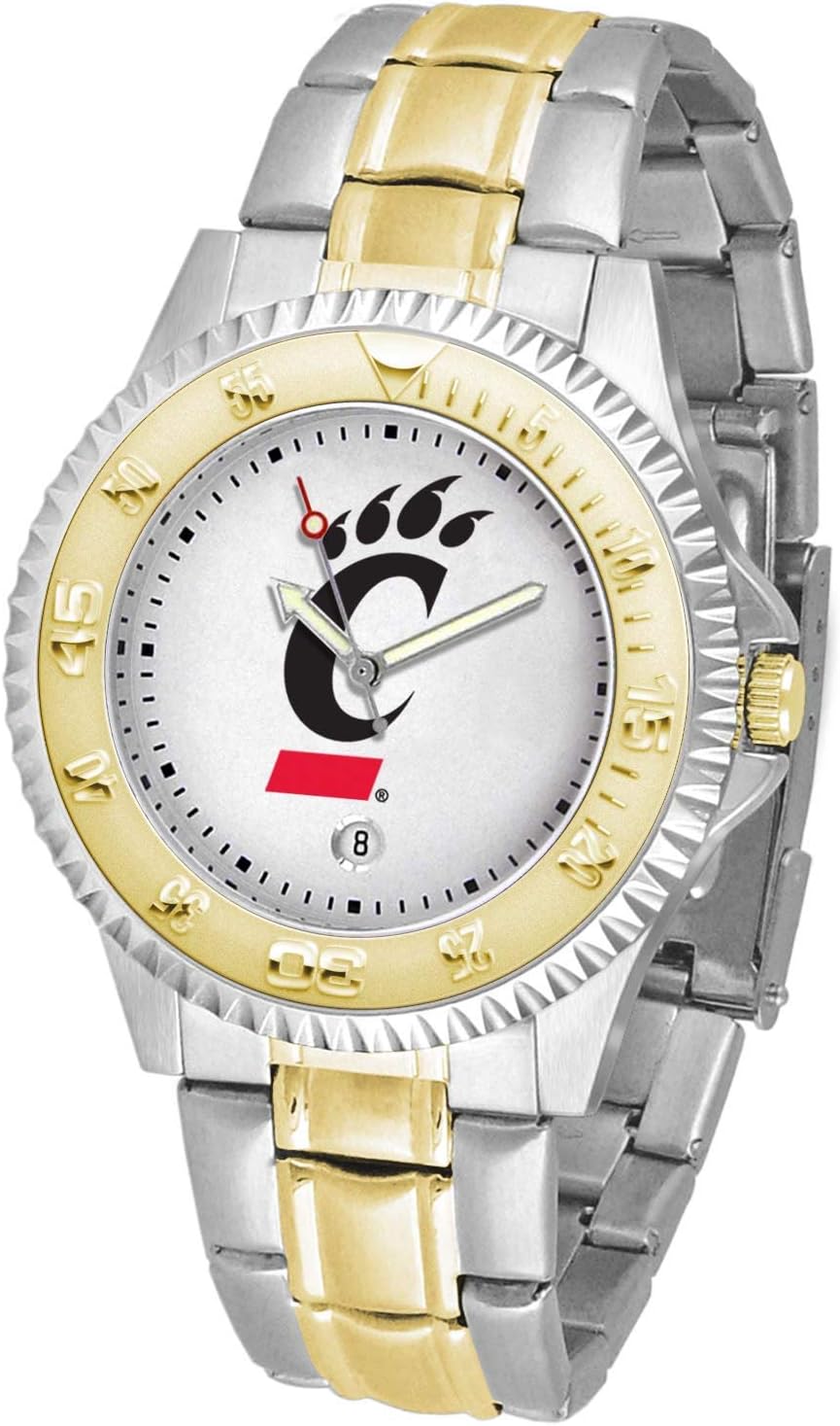 SunTime Cincinnati Bearcats Men's Competitor Steel Watch Two-Tone Gold/Silver
