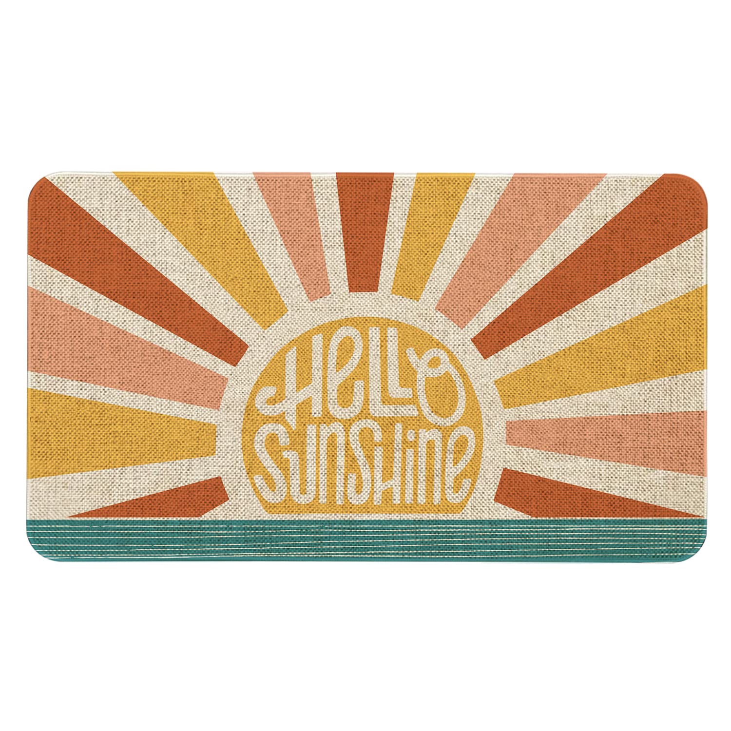 Roszwtit Spring Summer Door Mat 30 X 17 Inch Hello Sunshine Doormat Indoor Outdoor Entrance Floor Mat Non Slip Spring Summer Decor Rubber Welcome Mats