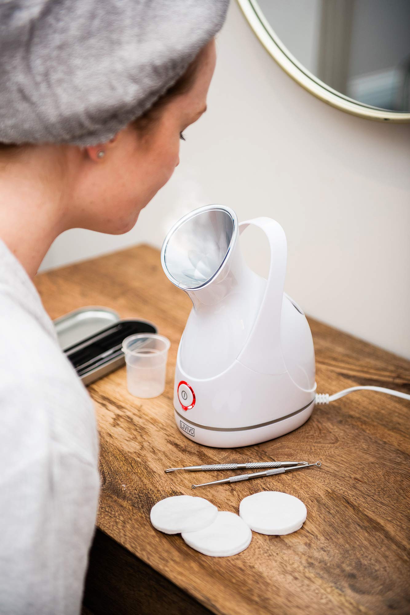 LIVIVO Facial Face Spa Steamer Inhaler With Integrated UltraViolet UV