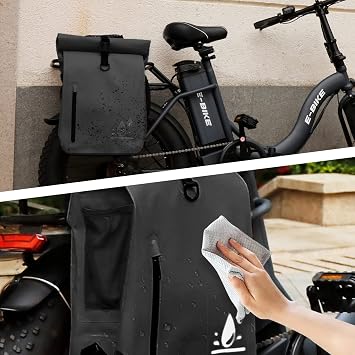YEEGO DIRECT Bike Panniers,29L Large Capacity Waterproof bike bags, Bike Rack Bag Saddle Bags For Rear Rack Bicycles Commuter Backpack - Black (1 PCS)