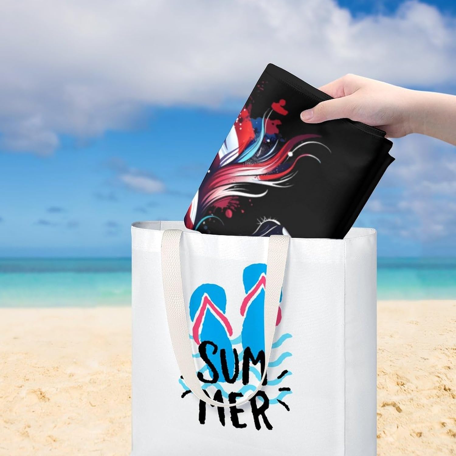 Horse in U.S. Flag Oversized Beach Towel Soft Absorbent Pool Bath Swim Towels for Adults Travel Vacation Gifts 130x80cm