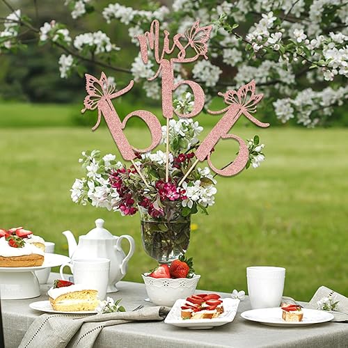 Miniatura 4 de Mis 15 palos de centro de mesa, decoraciones de feliz cumpleaños 15, Hello 15, Cheers to 15 años, suministros para fiesta de aniversario, 12 piezas,