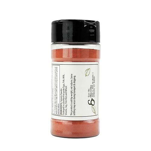 Miniatura 4 de Olive & Vine Tomate en polvo, rico sabor a tomate, para salsas y sopas, sabor auténtico, para recetas globales (2.4 onzas)