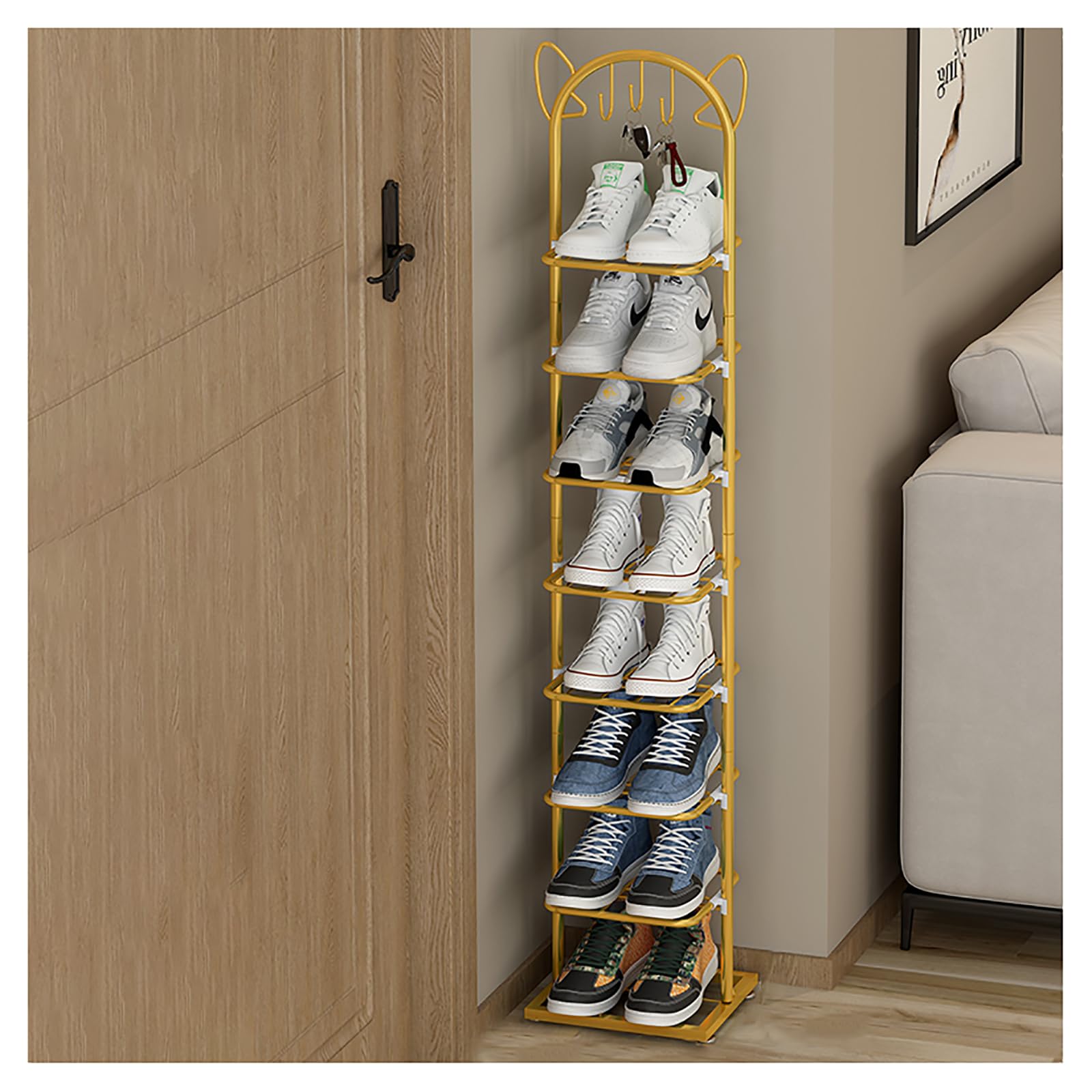 Meuble à chaussures étroit extérieur pour balcon et entrée ordonnée