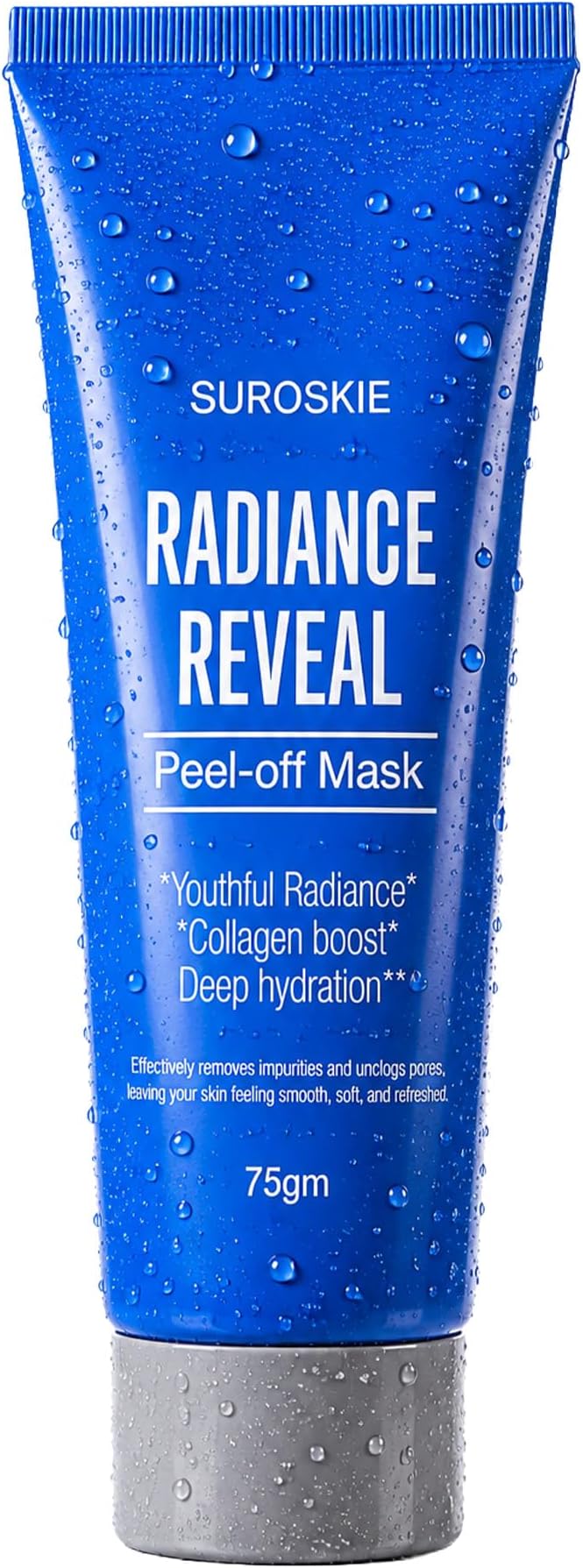 Radiance Reveal Peel Off Mask 75G | Honey, Milk Protein & Collagen | Hydration, Brightening, Instant Glow & Plumped | Korean Inspired Skin Care| Peel Off Face Mask For Men & Women