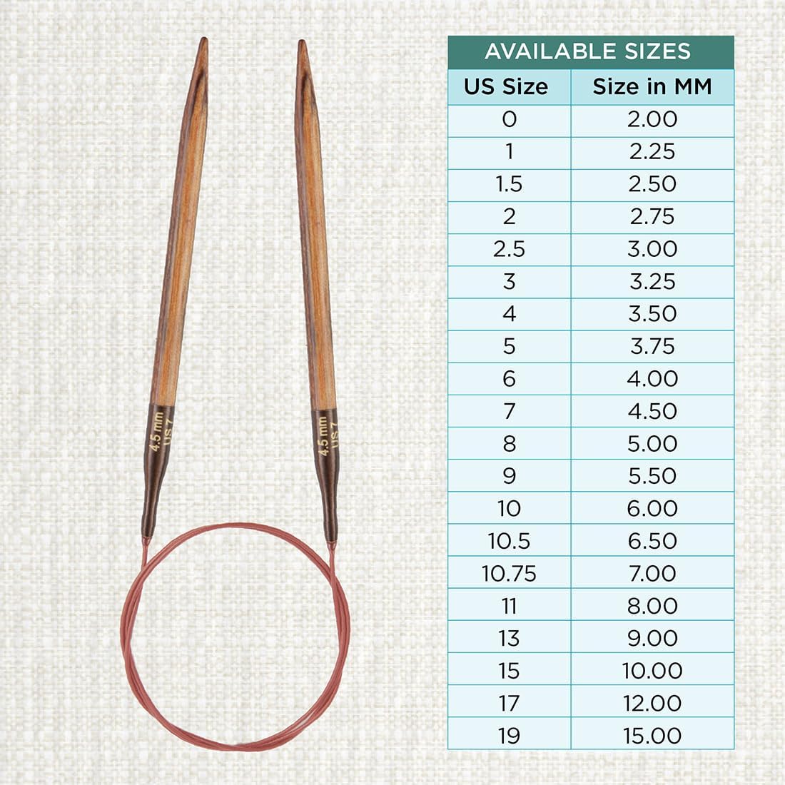 KnitPro Ginger Fixed Circular Needles 24" (60cm) | US Size 7 (4.5mm)