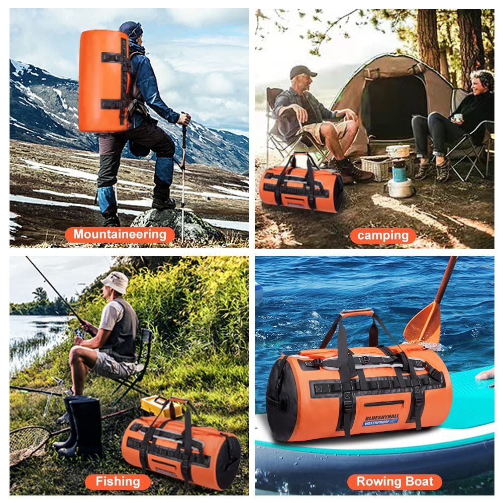 Blueshyhall Dry Bag Sac à Dos étanche Idéal pour Le Kayak, Le Camping, la Randonnée, la Pêche, la Natation, Le Surf, Le Bateau et Le Rafting