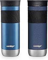 Contigo SNAPSEAL Insulated Stainless Steel Travel Mug with Grip 20oz - Leakproof, Hot 7hrs/Cold 18hrs