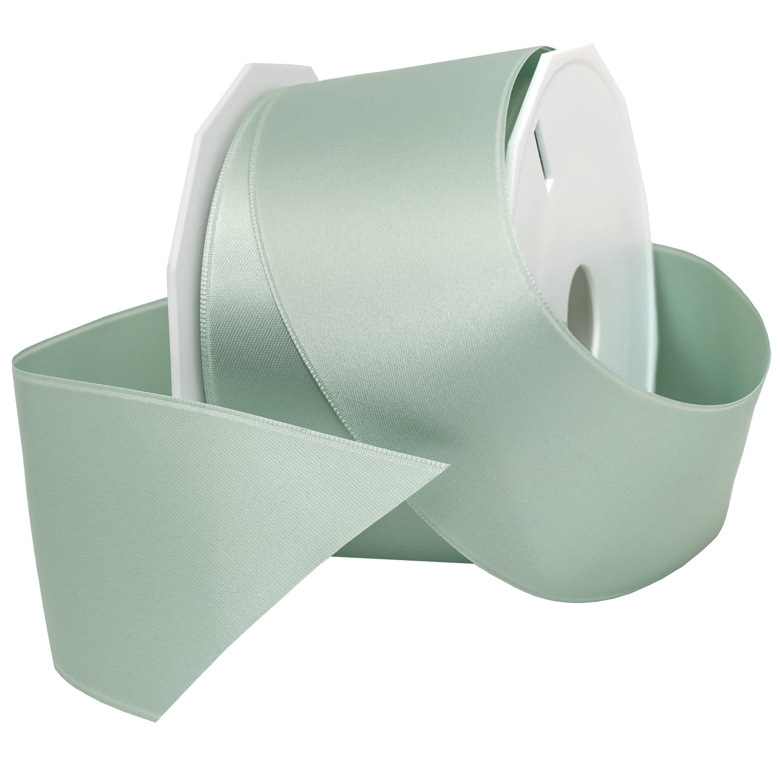 Ruban de satin suisse haut de gamme Morex Ribbon 5 cm couleur menthe