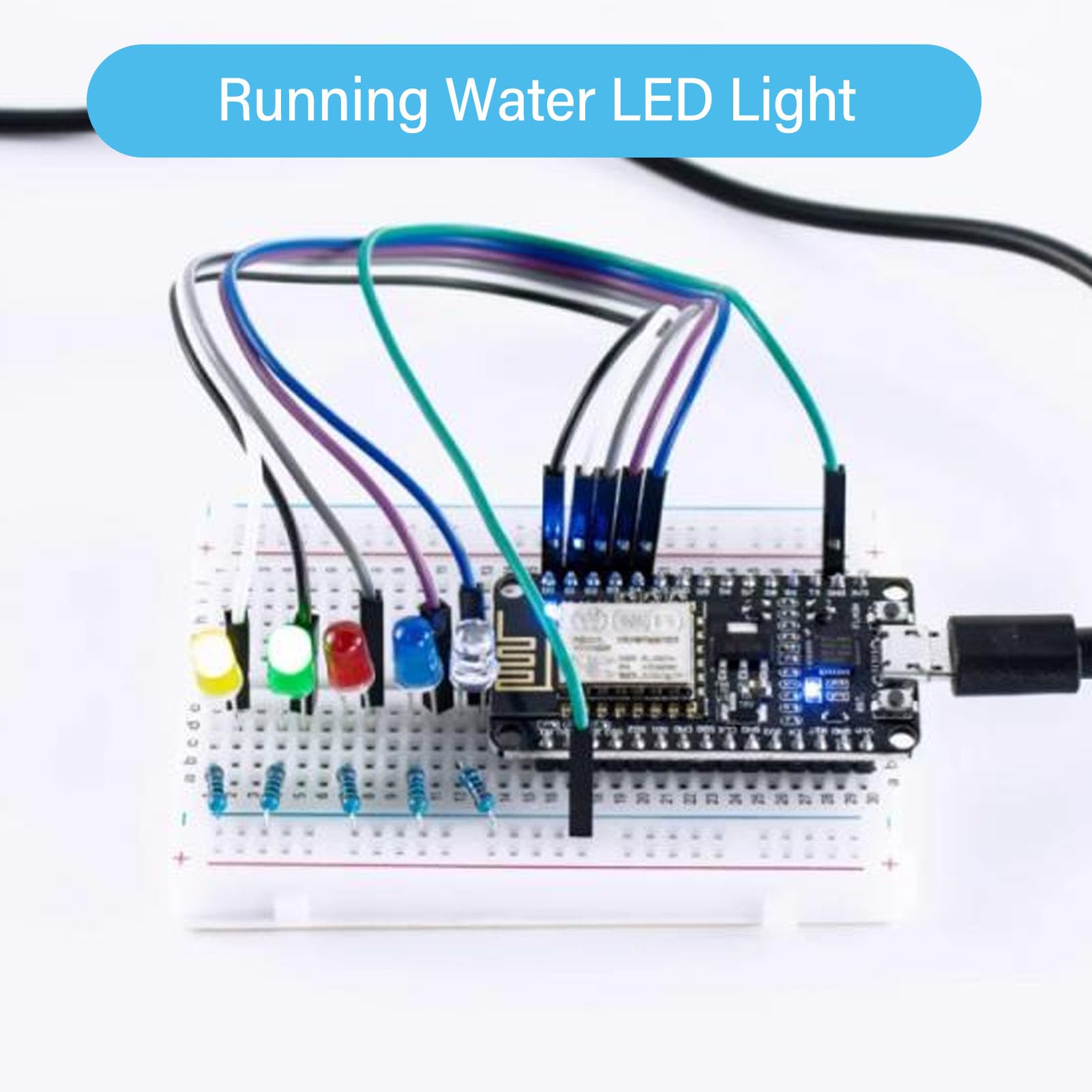ESP8266 Starter Kit Entwicklungsboard LED Dioden WiFi IoT Lernkit für -Hausautomation mit Verschiedenen Modulen Einfaches Lernen