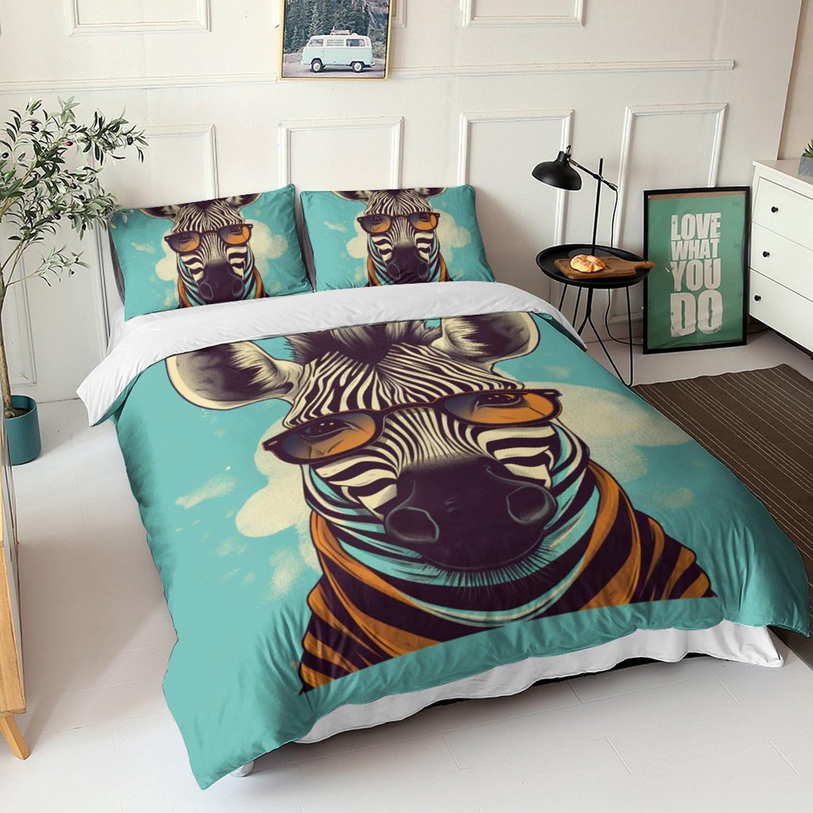 Housse de couette Zèbre motif animaux 3D pour relooker la chambre de vos enfants et adolescents
