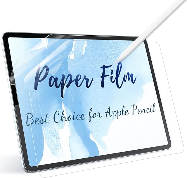 IPROKKO [2 Pack] iPad Pro 12.9 Screen Protector (2022 M2/2021/2020/2018), Like Paper iPad Pro 12.9 Inch 5th/4th/3rd Generation Matte PET Film for Drawing and Writing, Anti Glare Blue Light