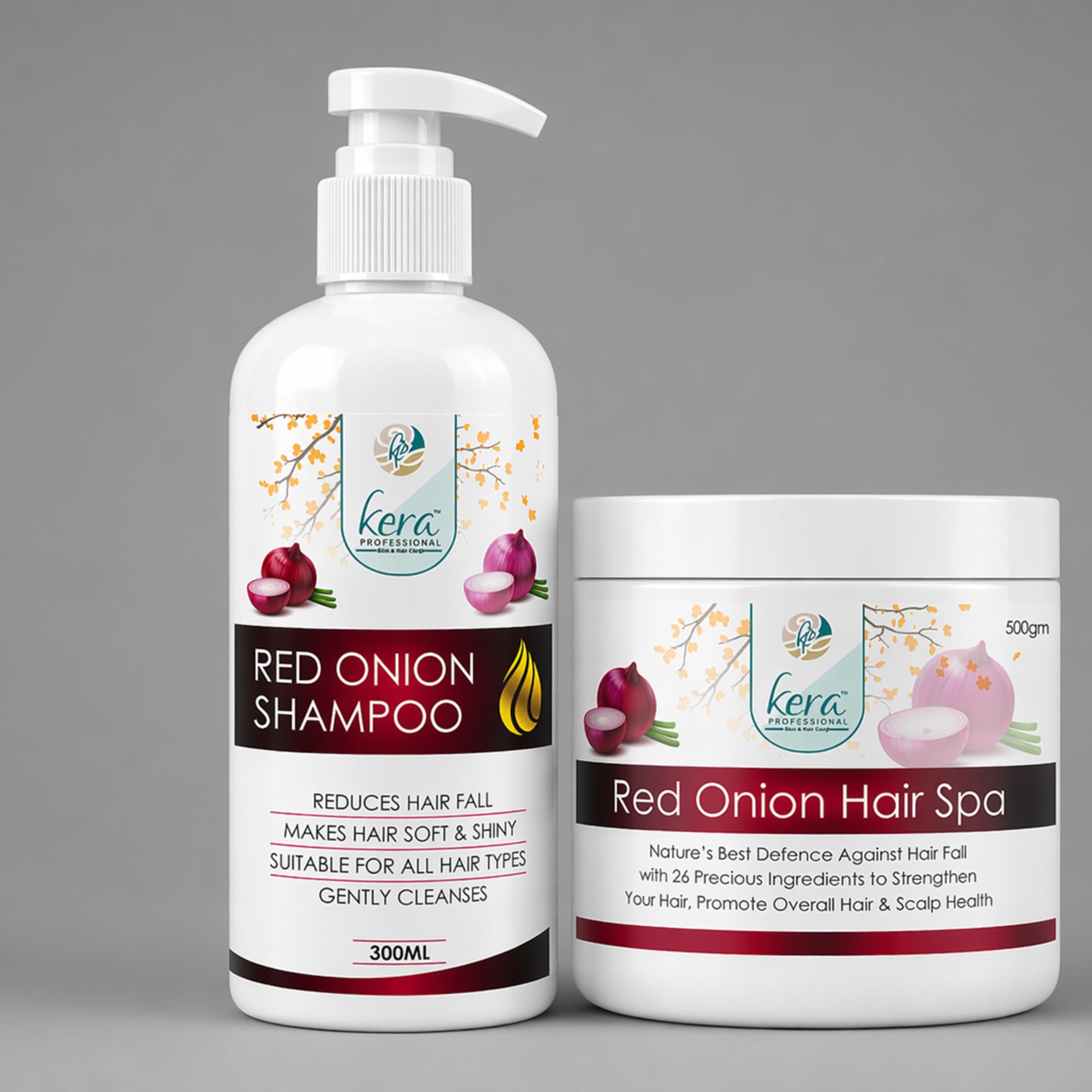 Red Onion Shampoo & Hair Spa Combo | Reduces Hair Fall Promotes Hair Growth | Enriched with Natural Extracts | Deep Nourishment for Dry & Damaged Hair | Sulfate Free | Suitable for All Hair Types Pack of 1-image-15