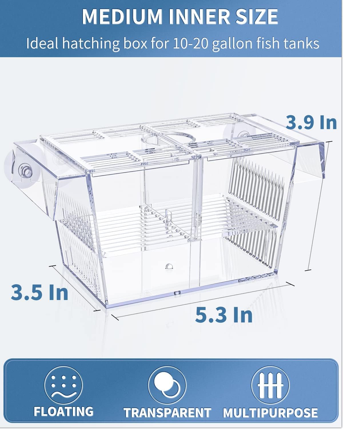 Pawfly Fish Breeding Box - Hatch Fry Tank -2 Pawfly Fish Breeding Box - Hatch Fry Tank -2