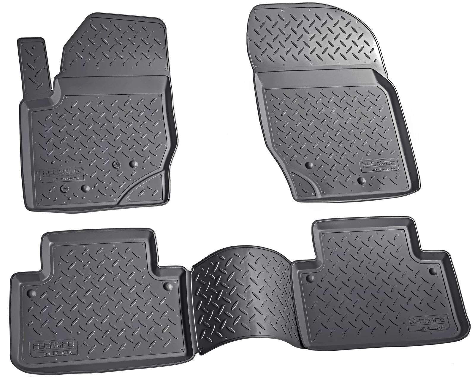 RECAMBO Juego de alfombrillas de goma y alfombrillas de maletero adecuadas para Volvo XC90 I | 2002-2014 | 5 asientos: alfombrillas de coche 100% ajustadas con precisión y alfombrilla para maletero de