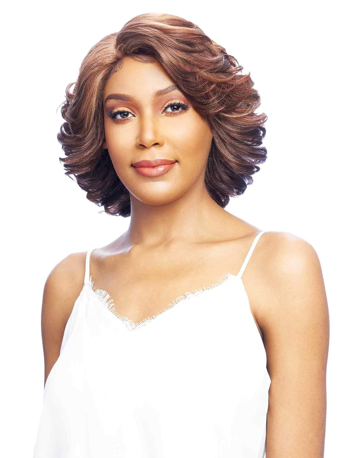 VANESSA Party Lace Deeply JCurved Part Medium Length Wavy