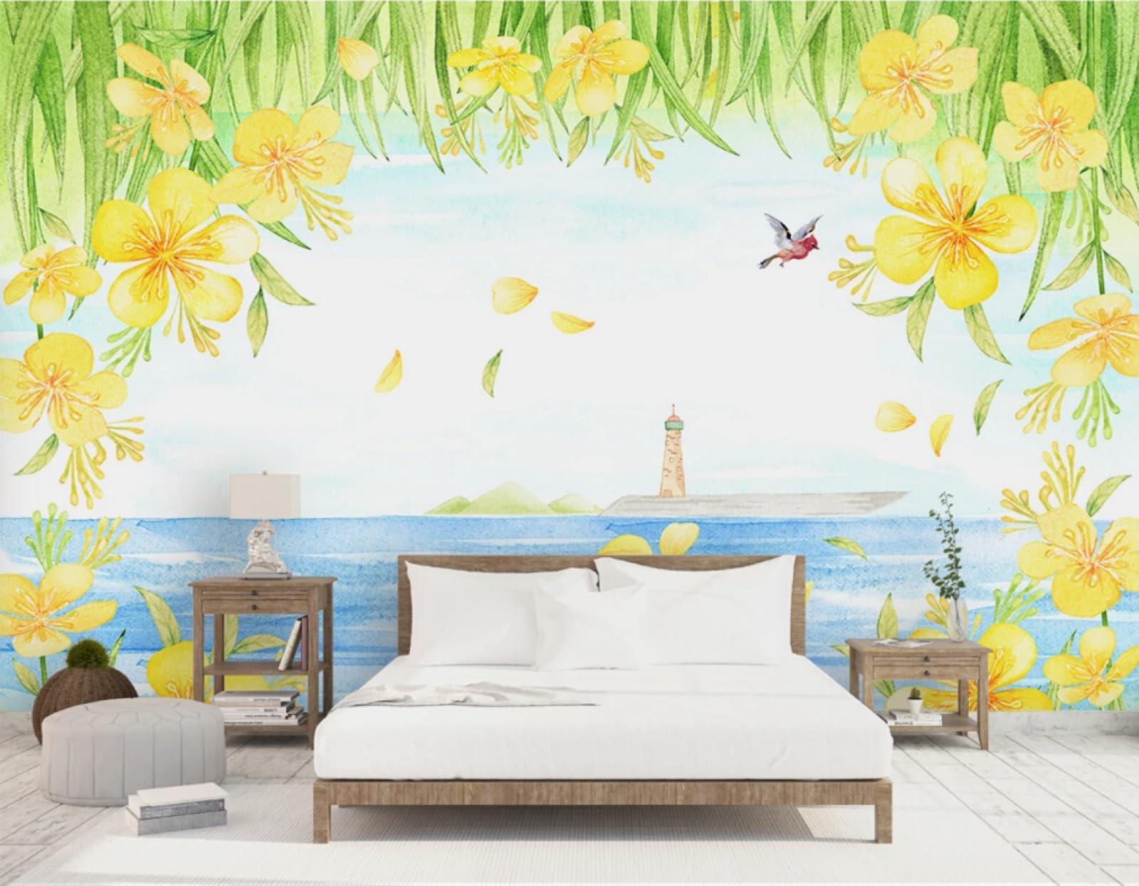 Papier Peint Panoramique Fleurs Salon et Décoration Chambre
