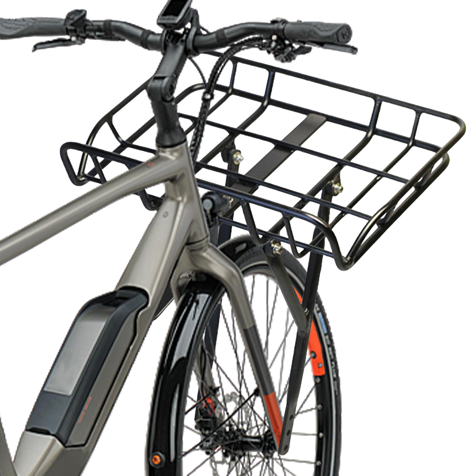 Fahrradkorb, große Kapazität, Metall, mit Netz und Schrauben | Gepäckträger, Korb, für Rennräder, Mountainbikes, Klappen, Transport, Einkaufen, Basketball