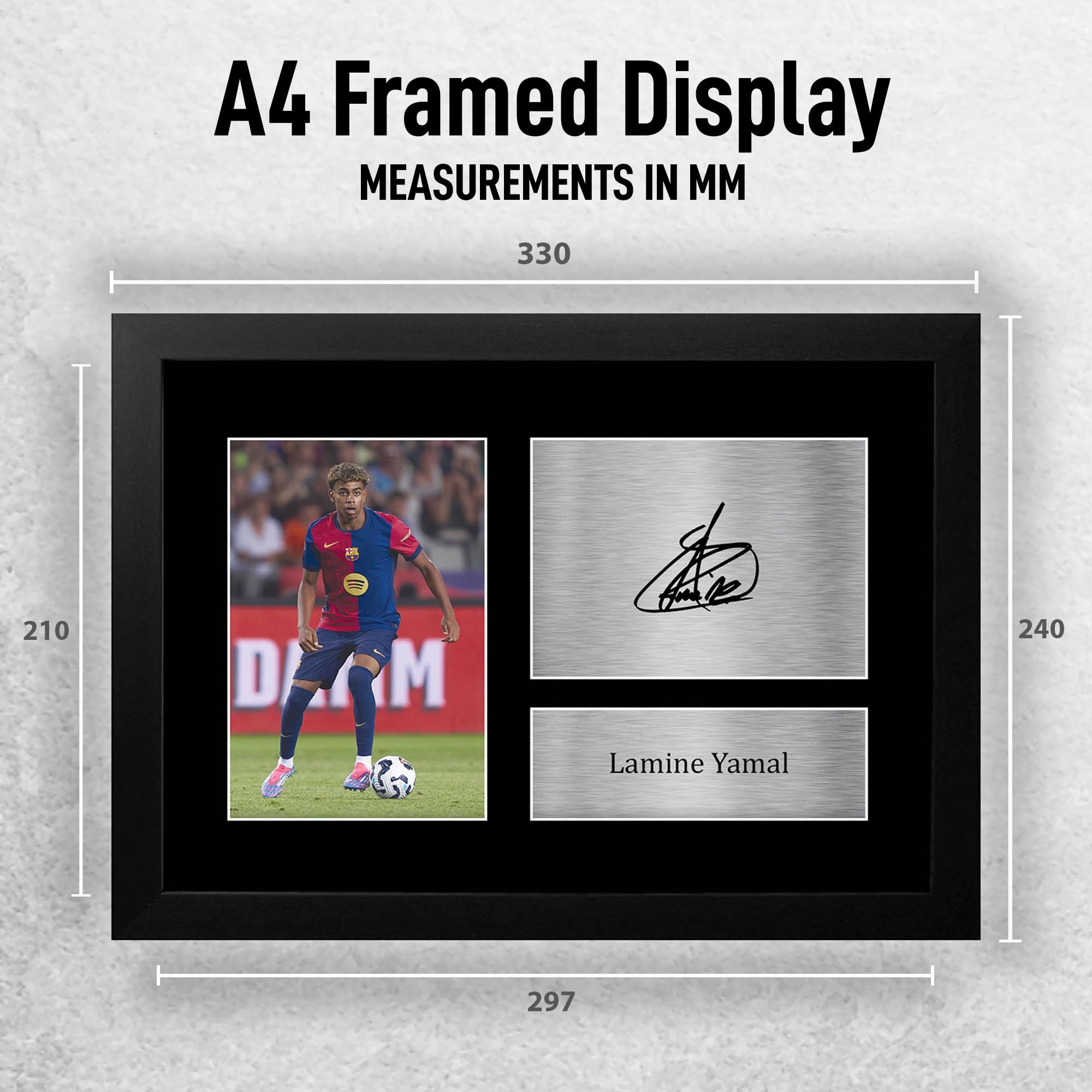 HWC Trading Lamine Yamal Barcelona Gifts Printed Signed Autograph Picture for Football Fans and Supporters - A4 Framed - Image 2
