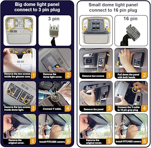 Miniatura 6 de Fitcamx Cámara de tablero 4K adecuada para Honda Ridgeline 2020 2021 2022 Sport Black Edition RTL, aspecto de fábrica OEM, video UHD 2160P, WiFi y