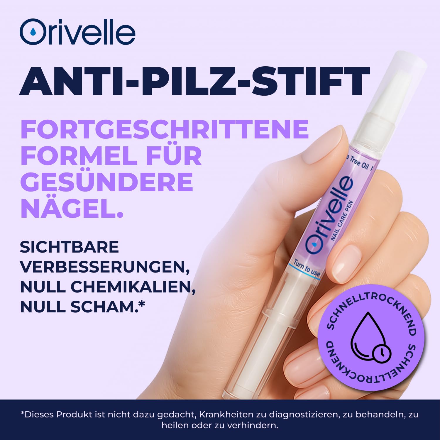Orivelle Nagelpflegestift – Kosmetische Pflege für Nägel & Nagelhaut | Gepflegtes, optisches Erscheinungsbild | Nagelpflegestift für den täglichen Gebrauch (2er-Pack)
