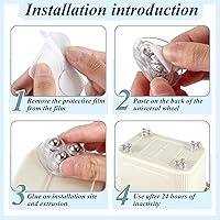 Vista 54 de Honoson 8 Pcs Self Adhesive Caster Wheels Appliance Rollers Appliance Sliders for Kitchen 360° Swivel Universal Wheel Mini Small Kitchen