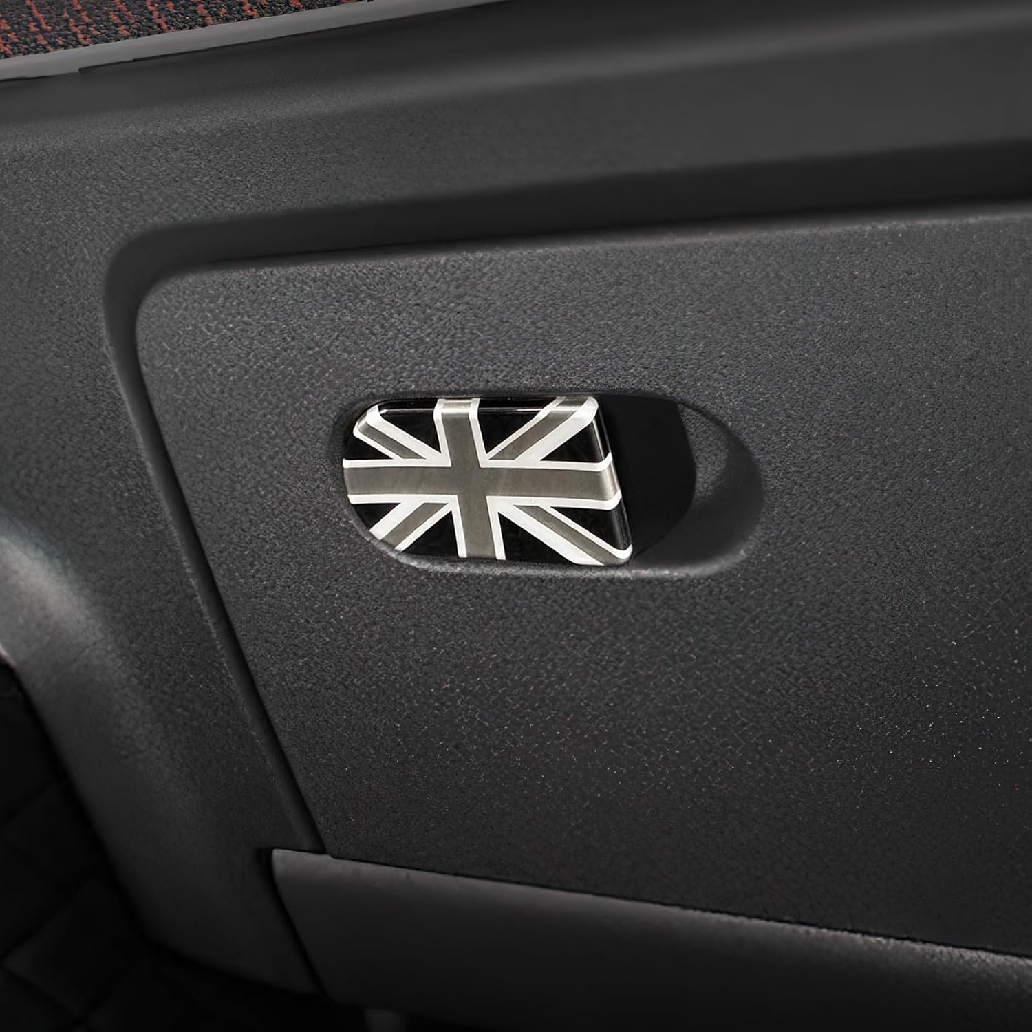 KUNGKIC Glove Box Decals Stickers For 2025 Mini Countryman U25 2024 Cooper S F55 F56 F57 ABS Sticker Car Interior Accessories (Gray Flag)