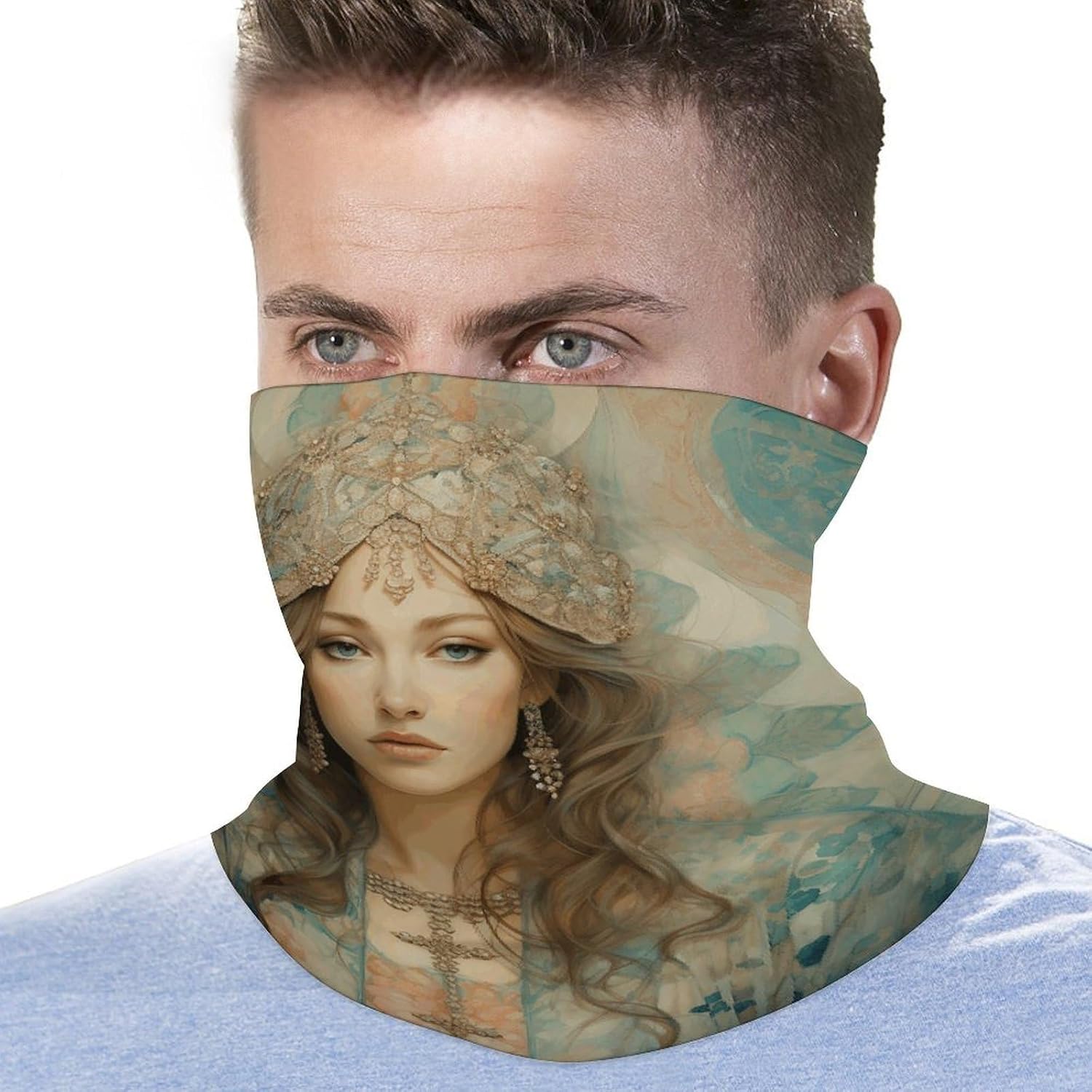Teal Style Women Neck Gaiter Windproof Breathable Face Mask Cover Bandana Cold Weather Gator Scarf Face Cover Winter Neck Warmer Gaiter Half Balaclava for Men Women