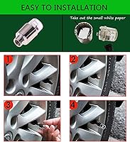 Vista 4 de Luces LED para neumáticos de automóvil, paquete de 4 unidades, tapones para válvulas de camión, bicicleta, carrito de golf, luz de rueda