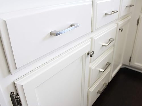 Miniatura 5 de Formosa Design Hardware - Tiradores cuadrados de níquel cepillado para gabinete (paquete de 20, 6.299 in)