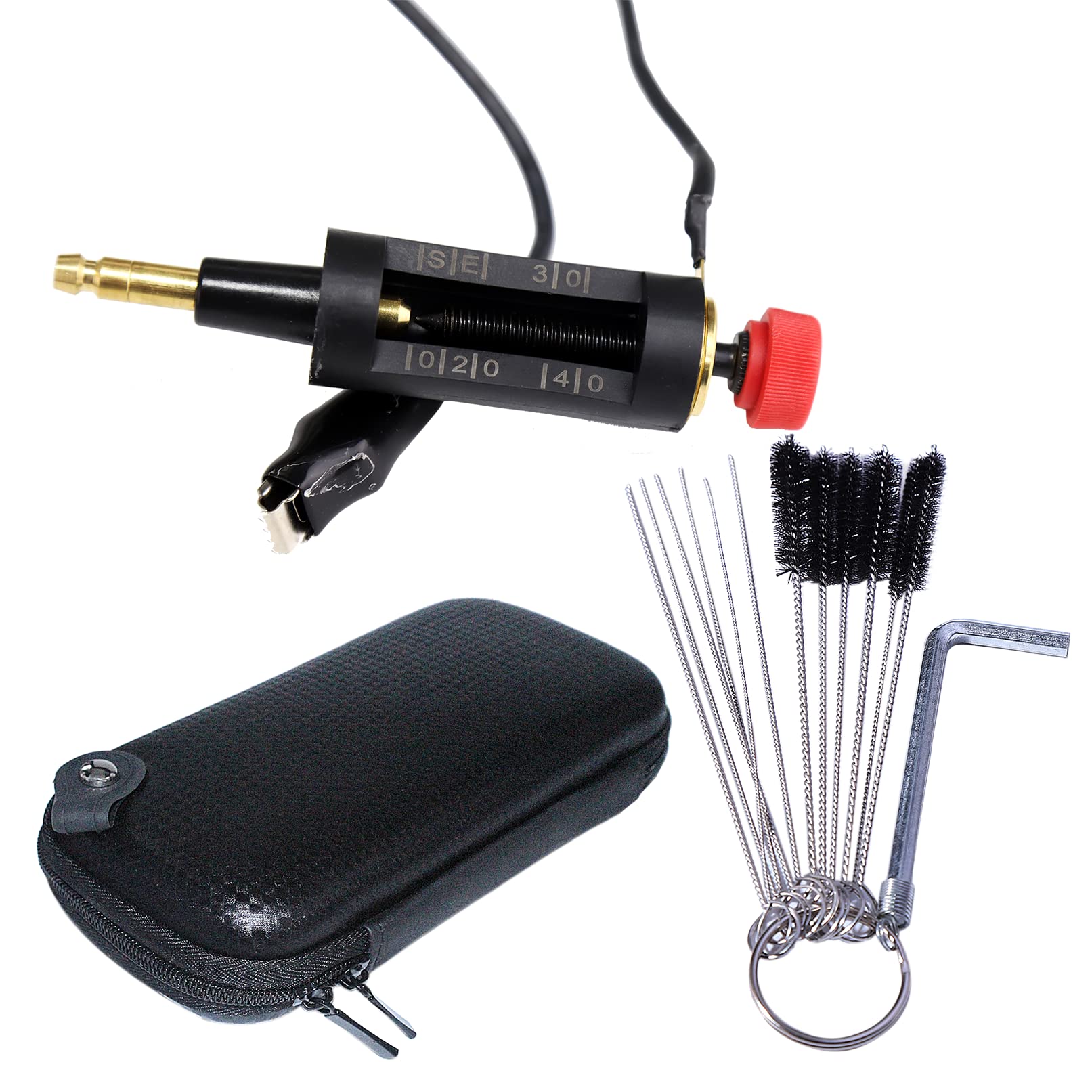 Kit Regolazione Carburatore con Tester per Candele per Stihl Husqvarna Walbro Zama, ADEFOL 10 Cacciaviti per Carburatore + Tester di Accensione + Spazzola per Pulizia + Borsa