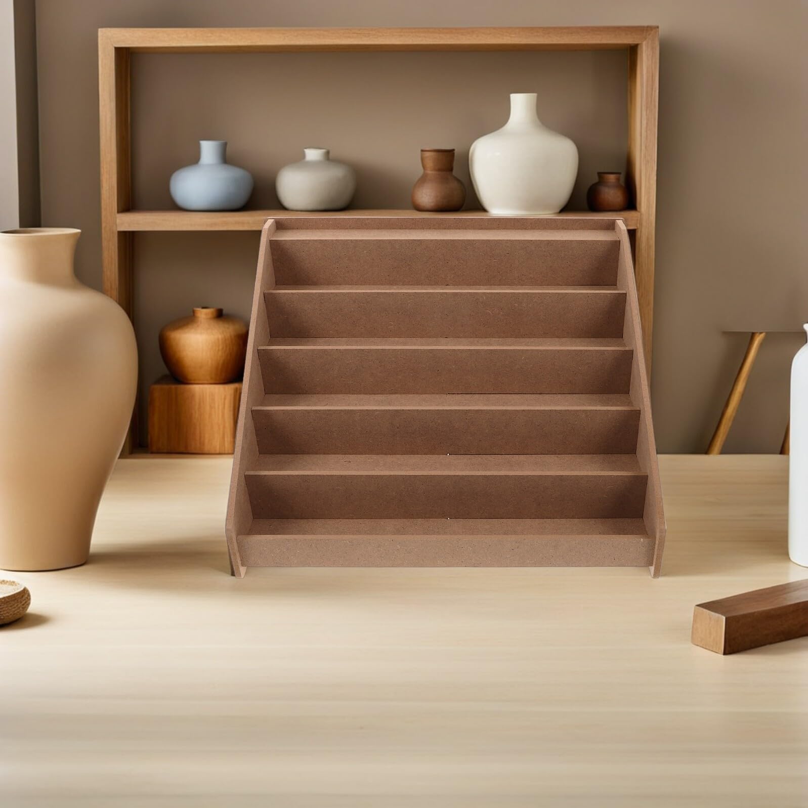 PLAFOPE Organizer da Pittura in Legno Strati Scaffale Multiuso per Vernici e Pigmenti Supporto Resistente per Artisti e Falegnami per Casa e Laboratorio